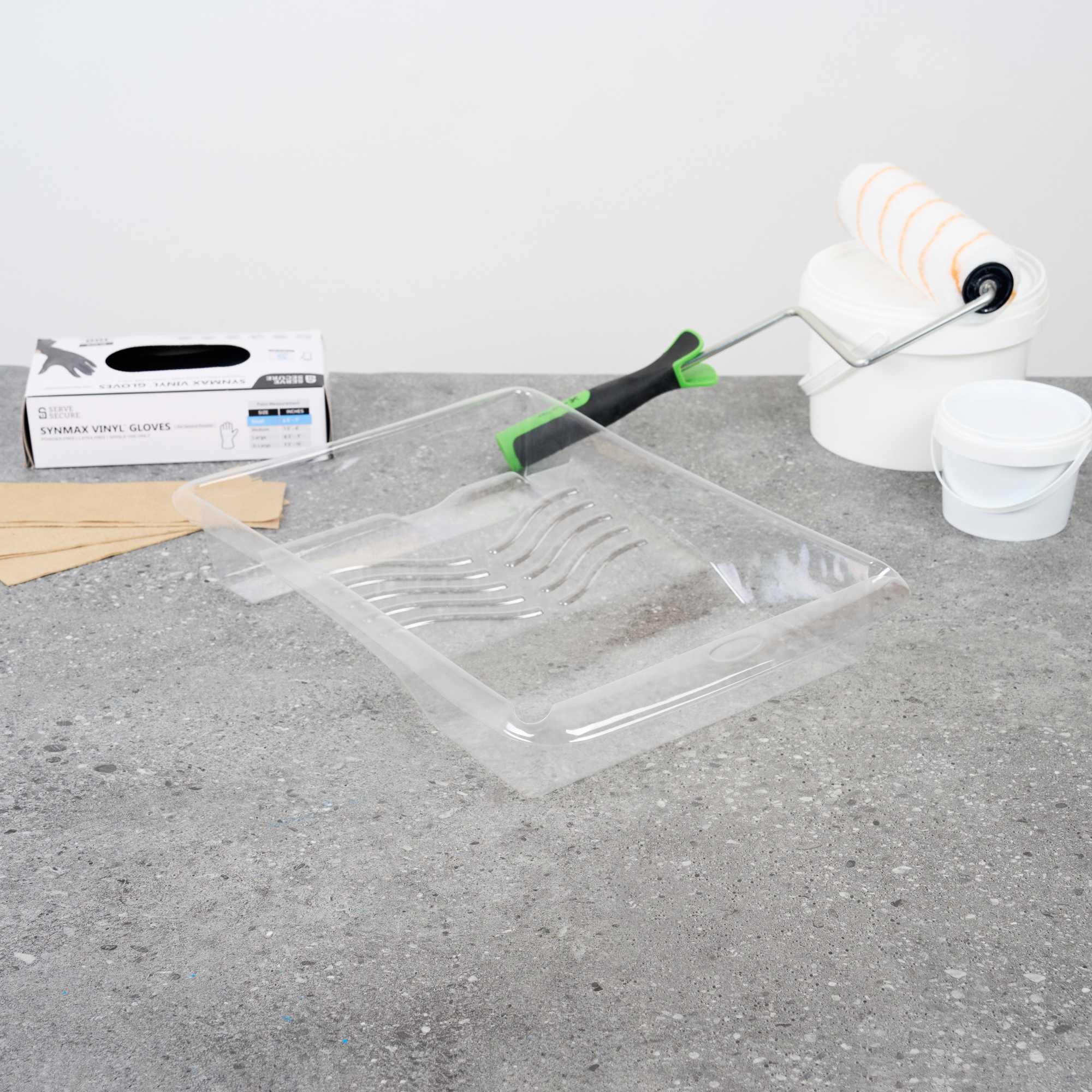Handy Tek Clear Plastic Paint Tray Liner - Fits 1.5 gal Paint Tray - 17 3/4" x 13" x 3" - 5 count box
