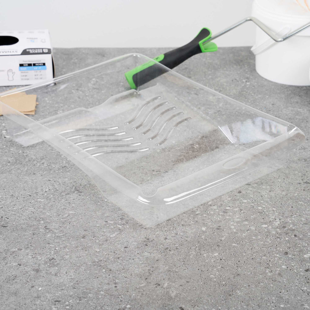 Handy Tek Clear Plastic Paint Tray Liner - Fits 1.5 gal Paint Tray - 17 3/4" x 13" x 3" - 5 count box