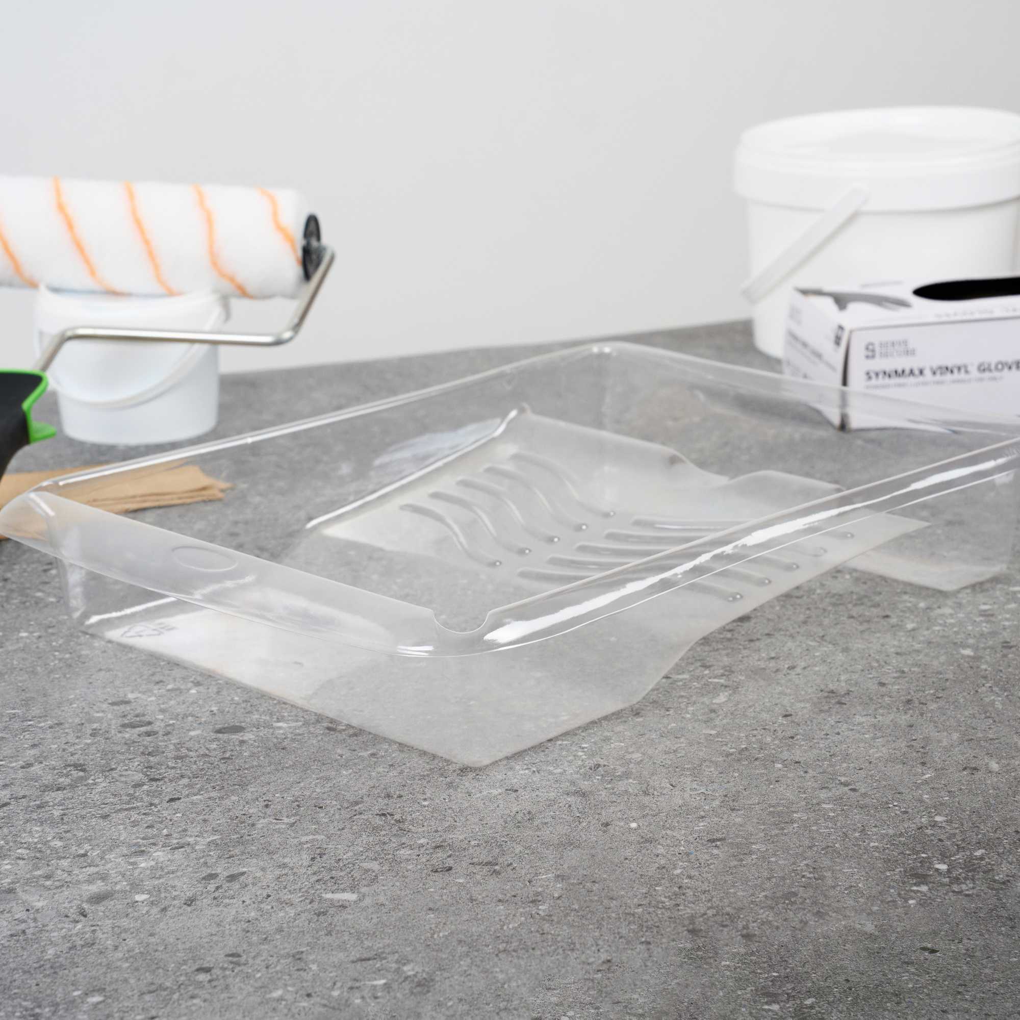 Handy Tek Clear Plastic Paint Tray Liner - Fits 1.5 gal Paint Tray - 17 3/4" x 13" x 3" - 5 count box