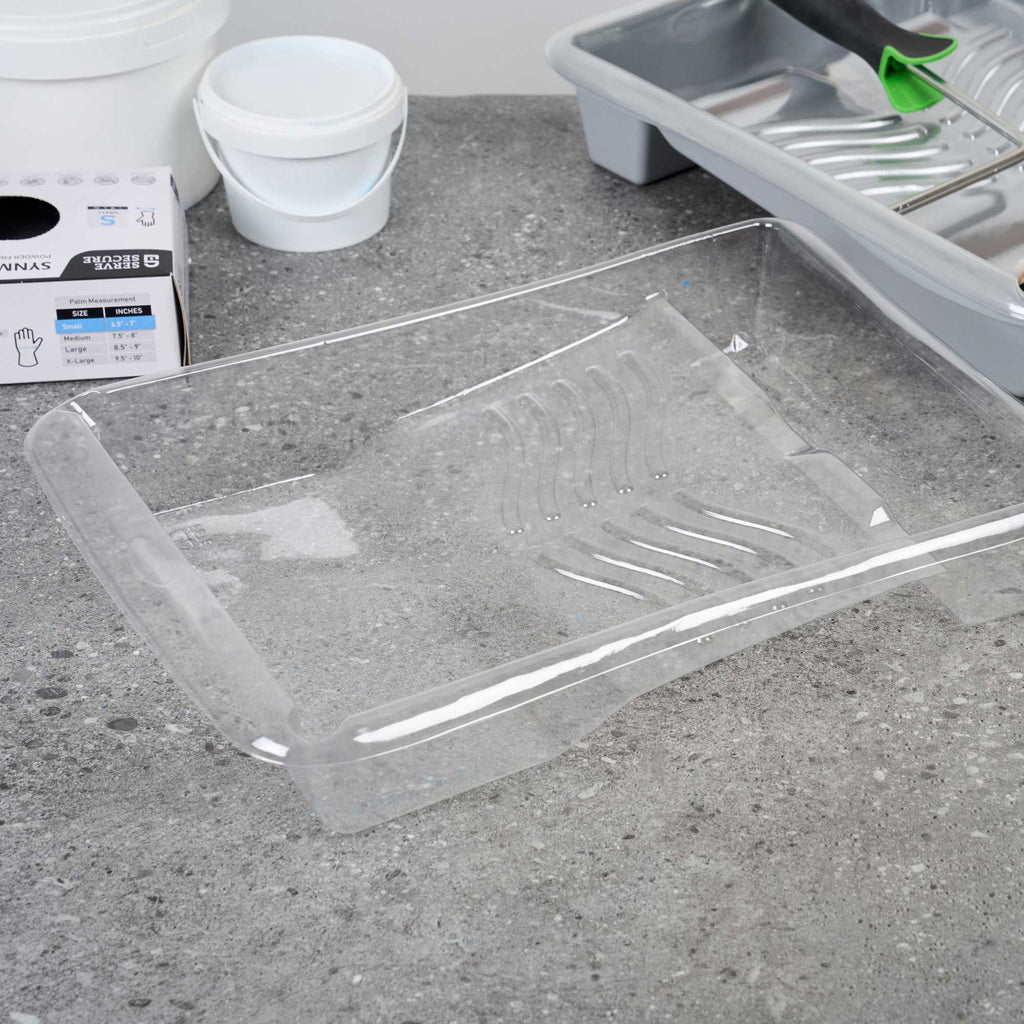 Handy Tek Clear Plastic Paint Tray Liner - Fits 1.5 gal Paint Tray - 17 3/4" x 13" x 3" - 60 count box