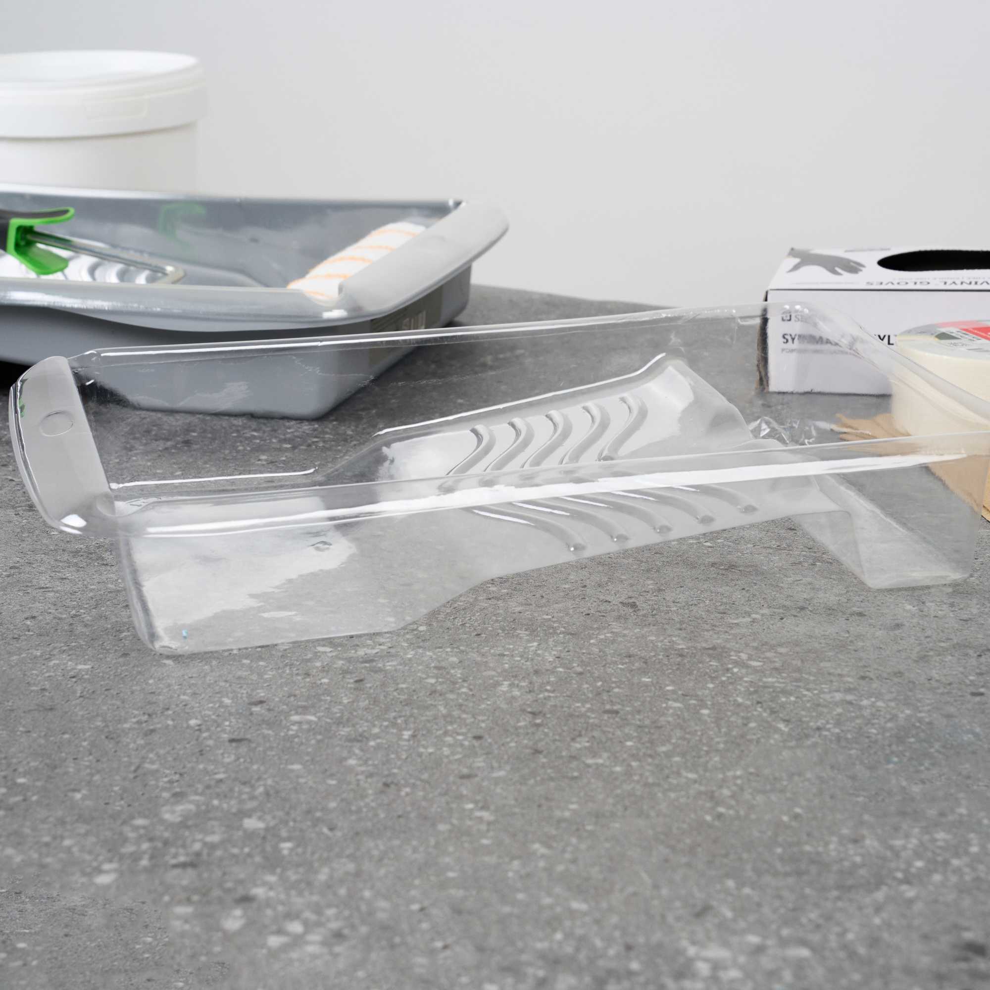 Handy Tek Clear Plastic Paint Tray Liner - Fits 1.5 gal Paint Tray - 17 3/4" x 13" x 3" - 60 count box