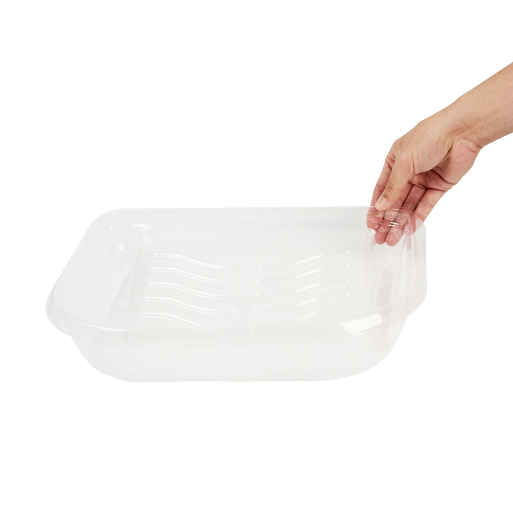 Handy Tek Clear Plastic Paint Tray Liner - Fits 120 qt Paint Tray / Pail Lid - 14" x 11 1/4" x 3" - 120 count box