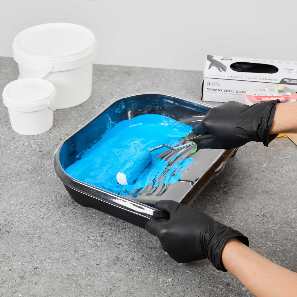 Handy Tek Clear Plastic Paint Tray Liner - Fits 120 qt Paint Tray / Pail Lid - 14" x 11 1/4" x 3" - 120 count box