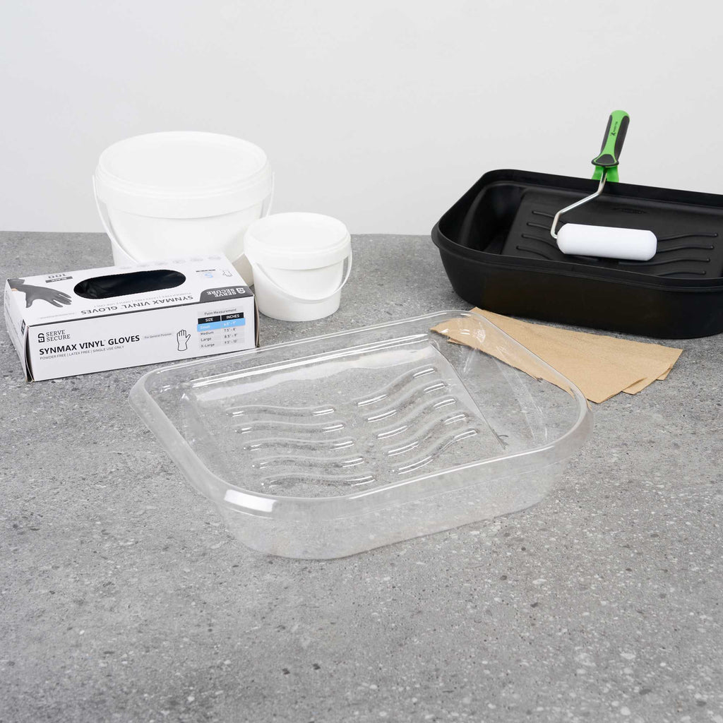 Handy Tek Clear Plastic Paint Tray Liner - Fits 120 qt Paint Tray / Pail Lid - 14" x 11 1/4" x 3" - 120 count box