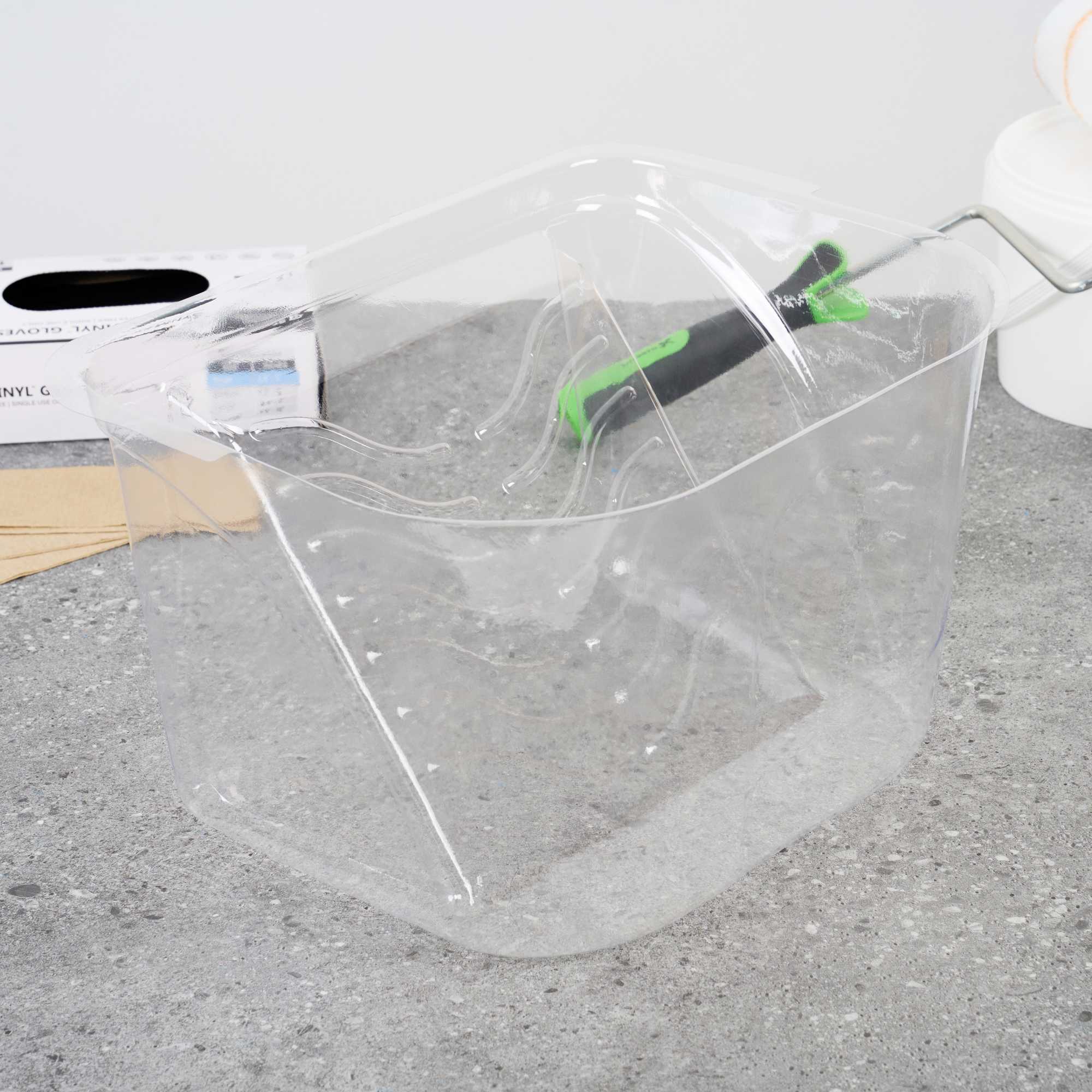 Handy Tek Clear Plastic Paint Pail Liner - Fits 3.5 gal Paint Pail - 15 1/2" x 12 1/4" x 9 1/4" - 5 count box