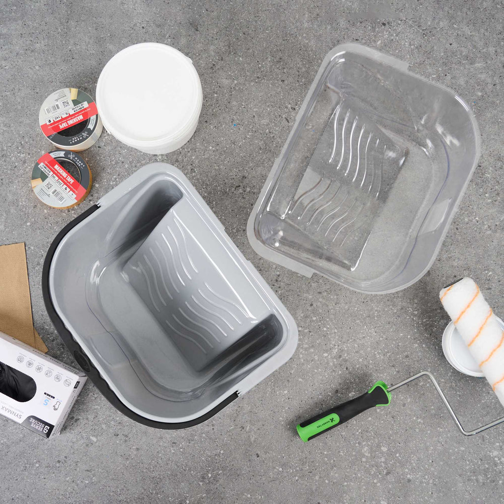 Handy Tek Clear Plastic Paint Pail Liner - Fits 3.5 gal Paint Pail - 15 1/2" x 12 1/4" x 9 1/4" - 120 count box
