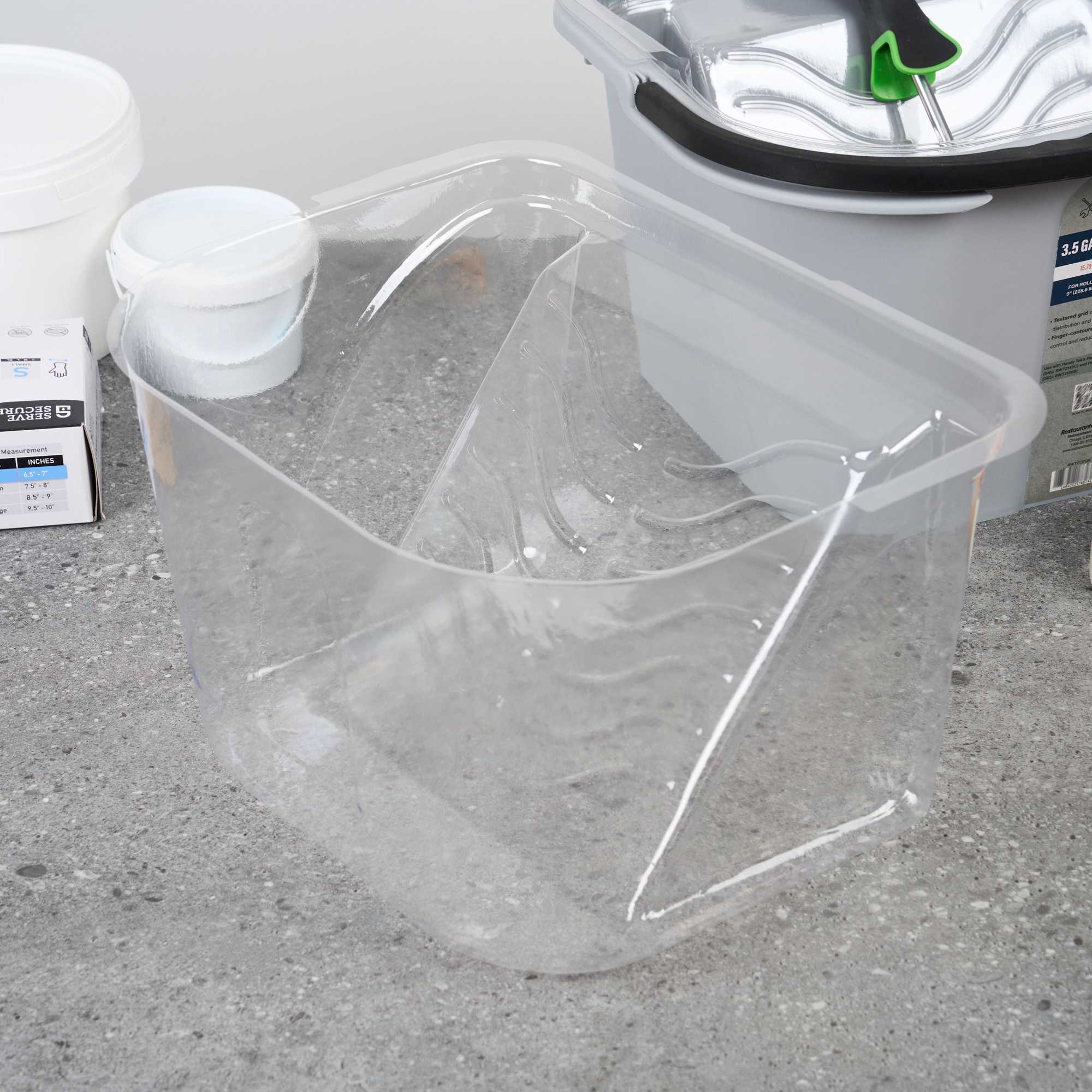 Handy Tek Clear Plastic Paint Pail Liner - Fits 3.5 gal Paint Pail - 15 1/2" x 12 1/4" x 9 1/4" - 120 count box