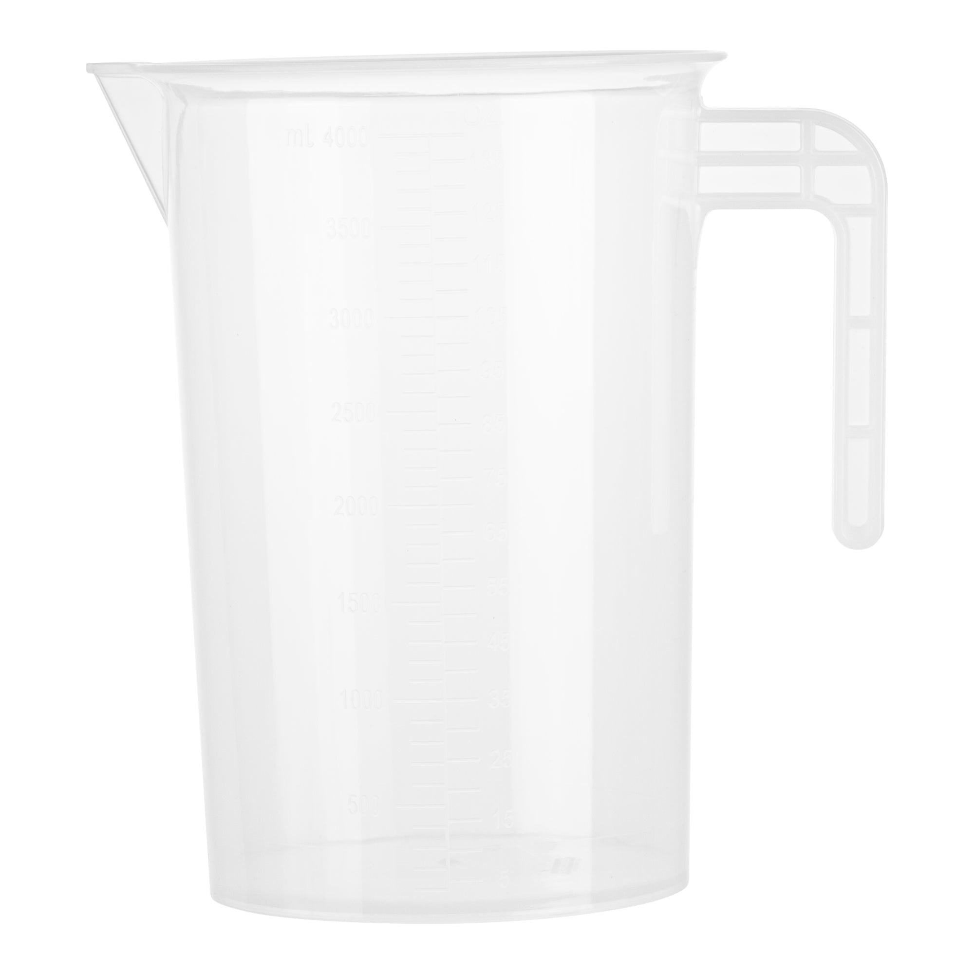 Chef 101 4 qt (16 cups) Clear Plastic Measuring Cup - 7 1/2" x 5 3/4" x 10" - 1 count box