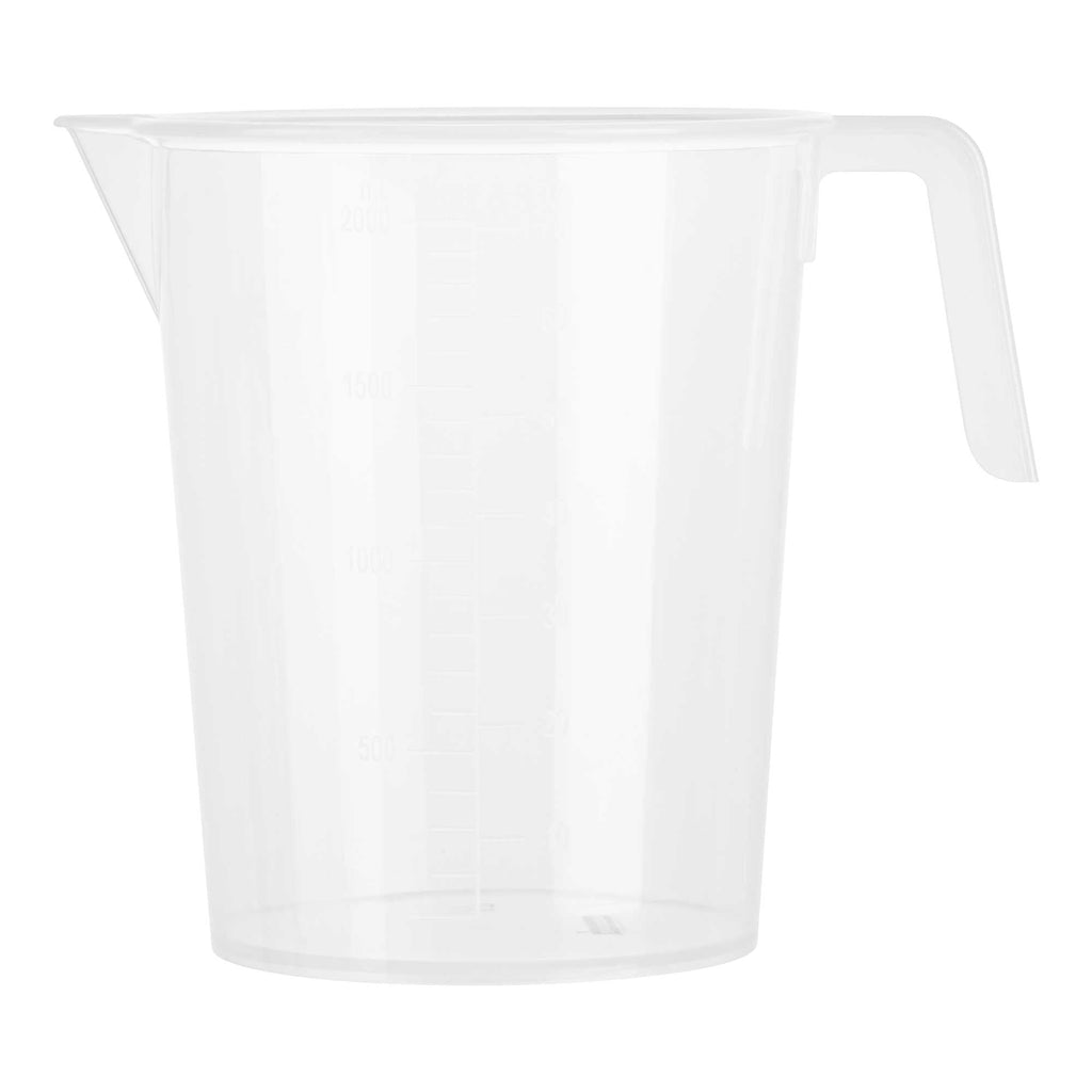 Chef 101 2 qt (8 cups) Clear Plastic Measuring Cup - 6 3/4" x 4 3/4" x 7" - 1 count box