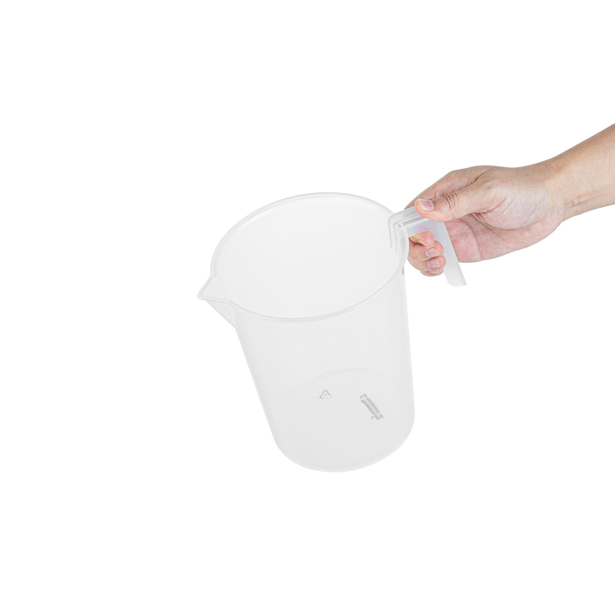 Chef 101 2 qt (8 cups) Clear Plastic Measuring Cup - 6 3/4" x 4 3/4" x 7" - 10 count box