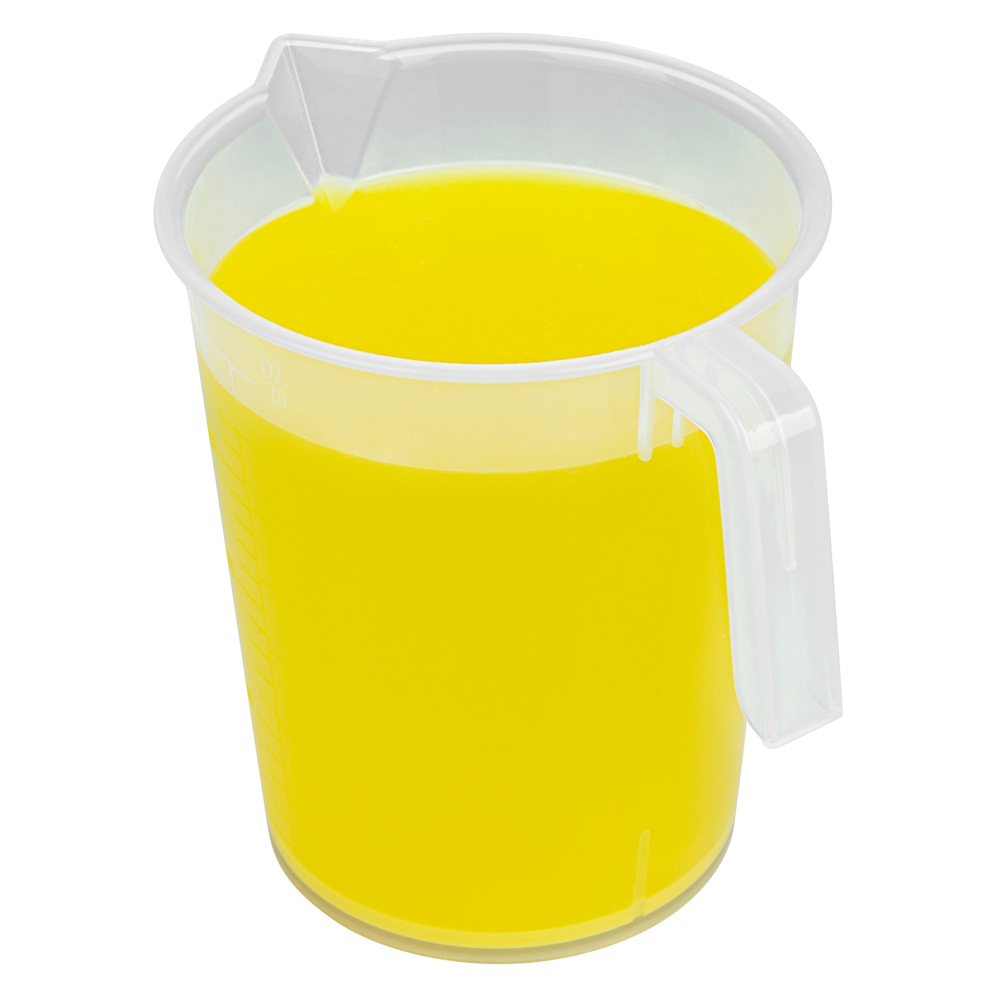 Chef 101 2 qt (8 cups) Clear Plastic Measuring Cup - 6 3/4" x 4 3/4" x 7" - 10 count box