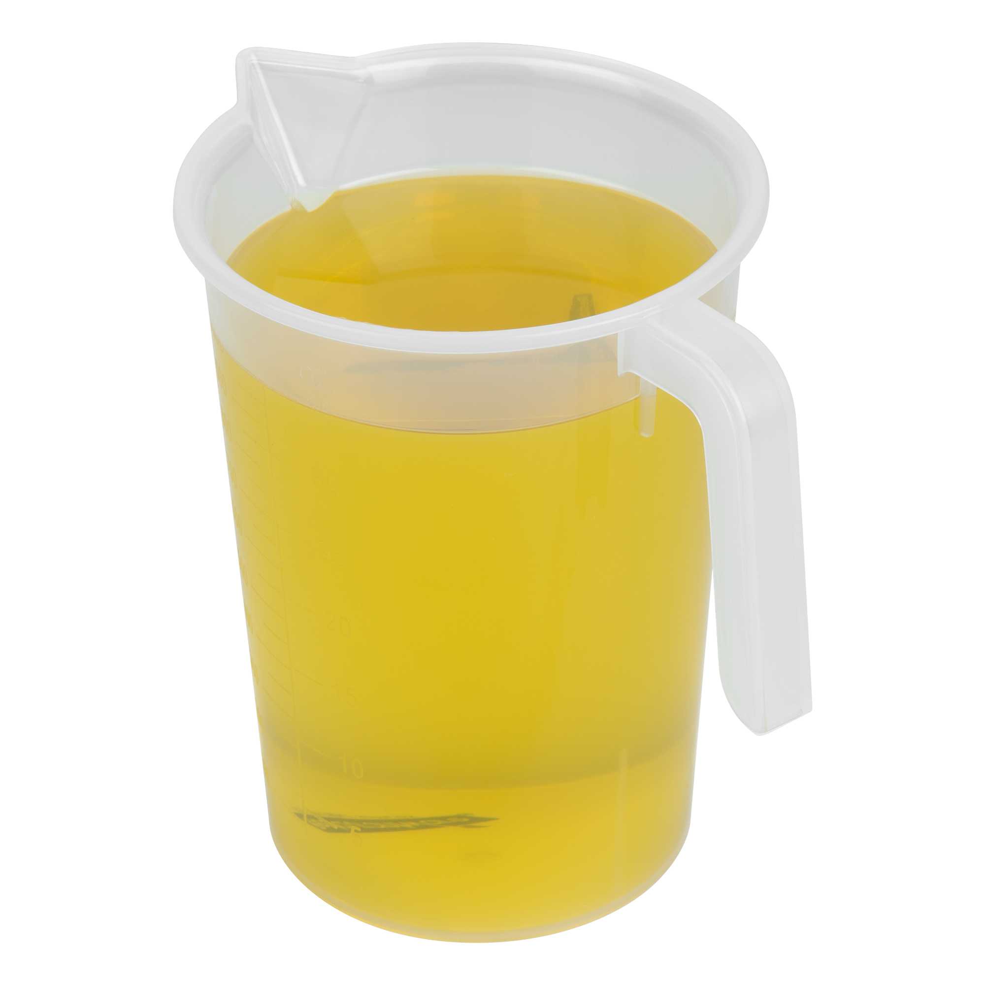 Chef 101 1 qt (4 cups) Clear Plastic Measuring Cup - 5 1/4" x 3 3/4" x 6 1/4" - 1 count box