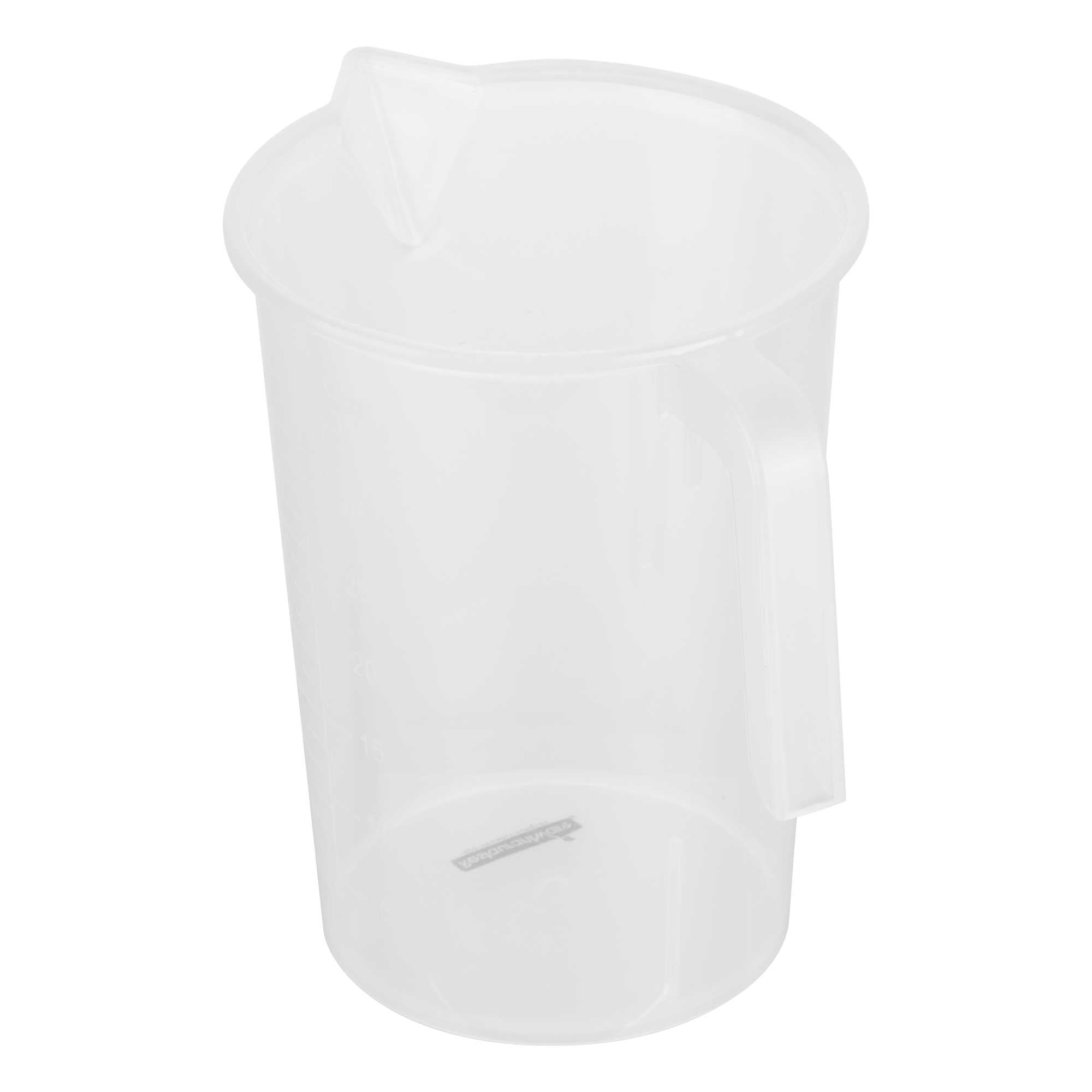 Chef 101 1 qt (4 cups) Clear Plastic Measuring Cup - 5 1/4" x 3 3/4" x 6 1/4" - 1 count box