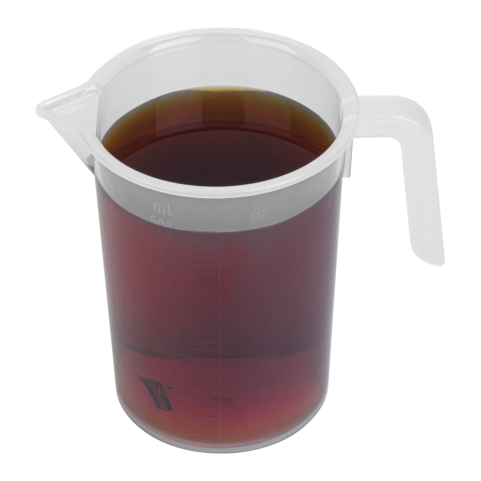 Chef 101 16 oz (2 cups) Clear Plastic Measuring Cup - 4 1/4" x 3 1/2" x 5" - 10 count box