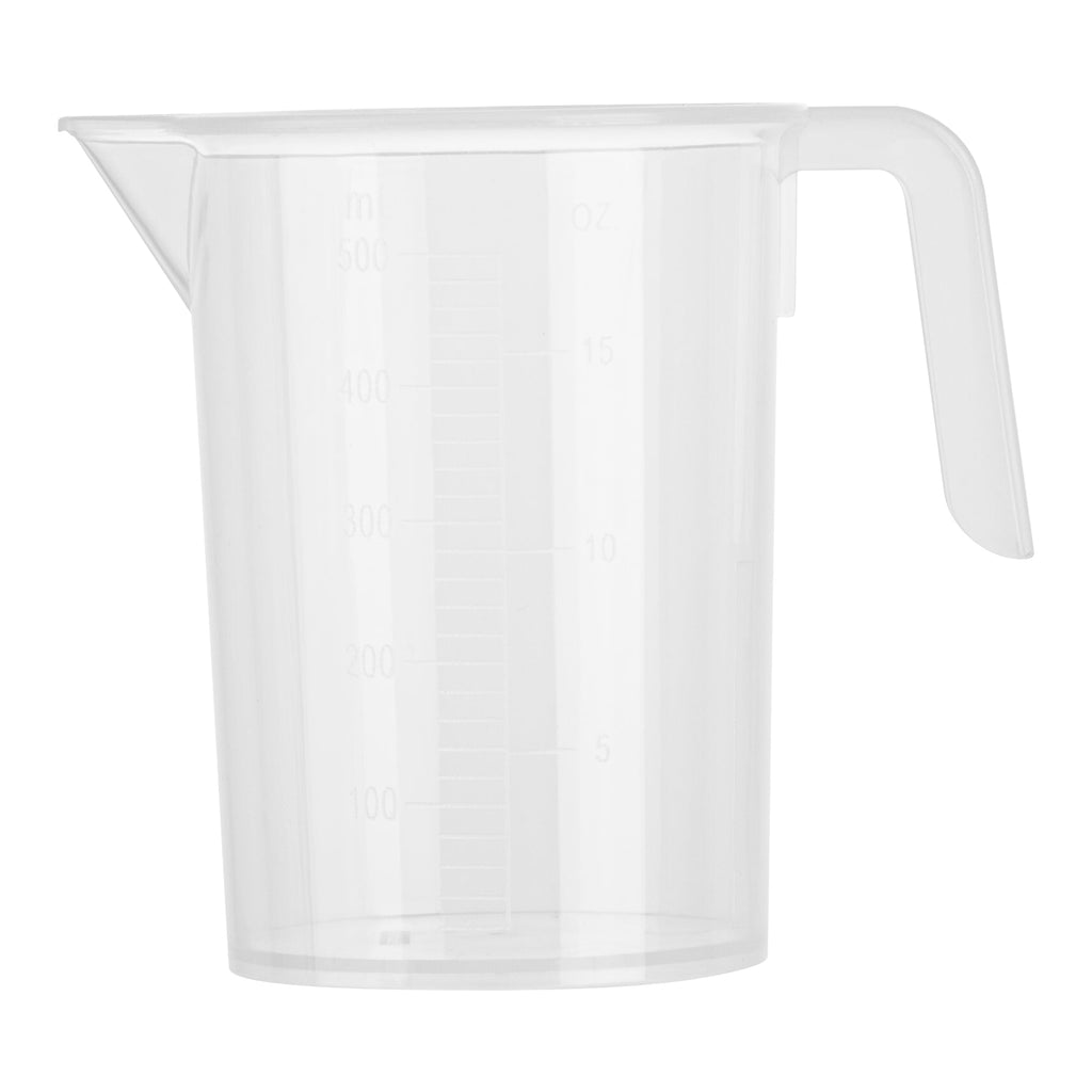 Chef 101 16 oz (2 cups) Clear Plastic Measuring Cup - 4 1/4" x 3 1/2" x 5" - 10 count box