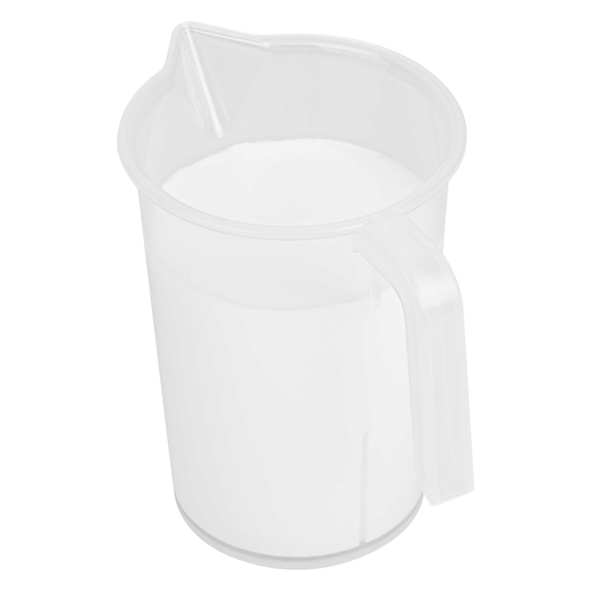 Chef 101 1-cup Clear Plastic Measuring Cup - 3 3/4" x 2 1/2" x 4 1/4" - 1 count box