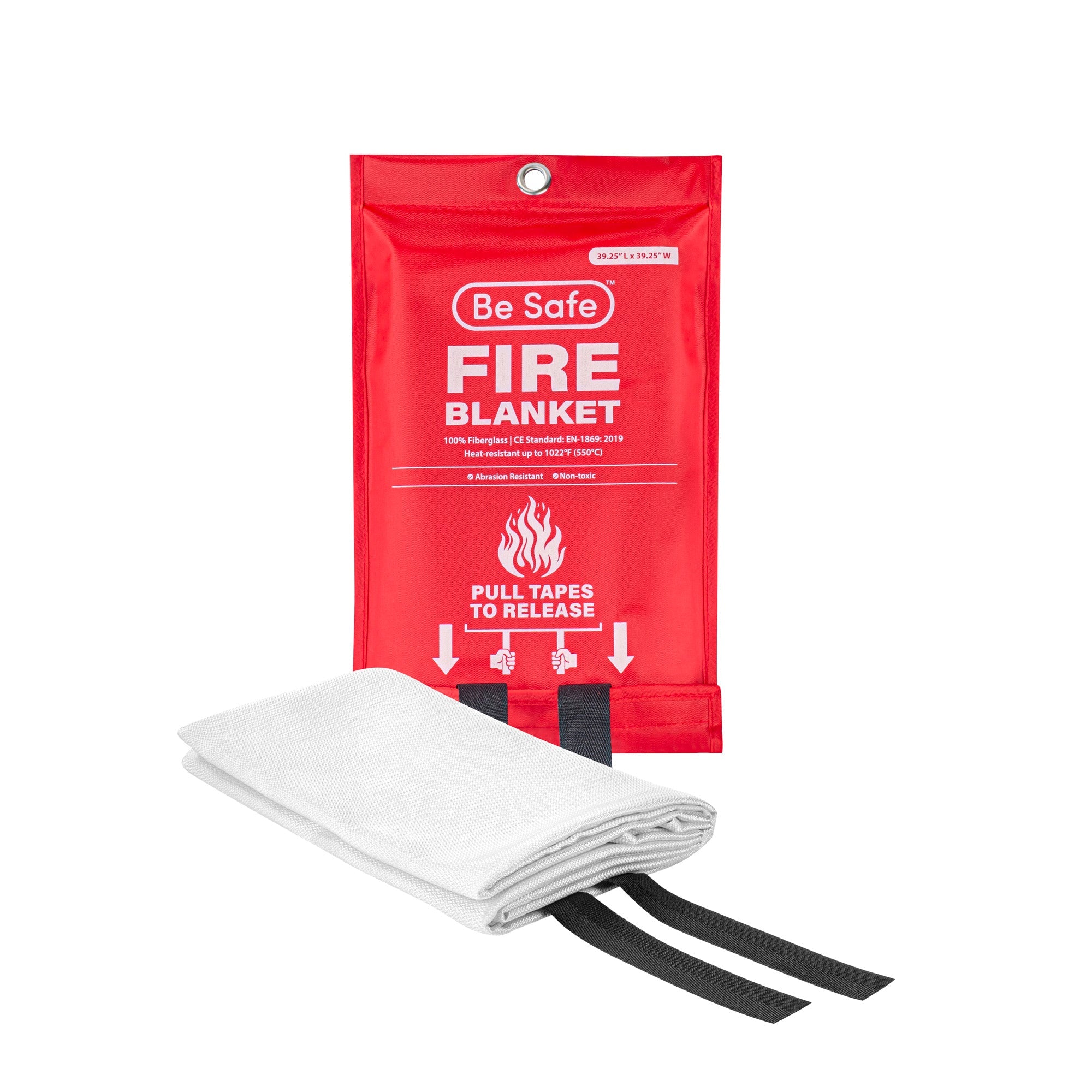 Be Safe Fiberglass Emergency Fire Blanket - 39 1/4" x 39 1/4" - 1 count box