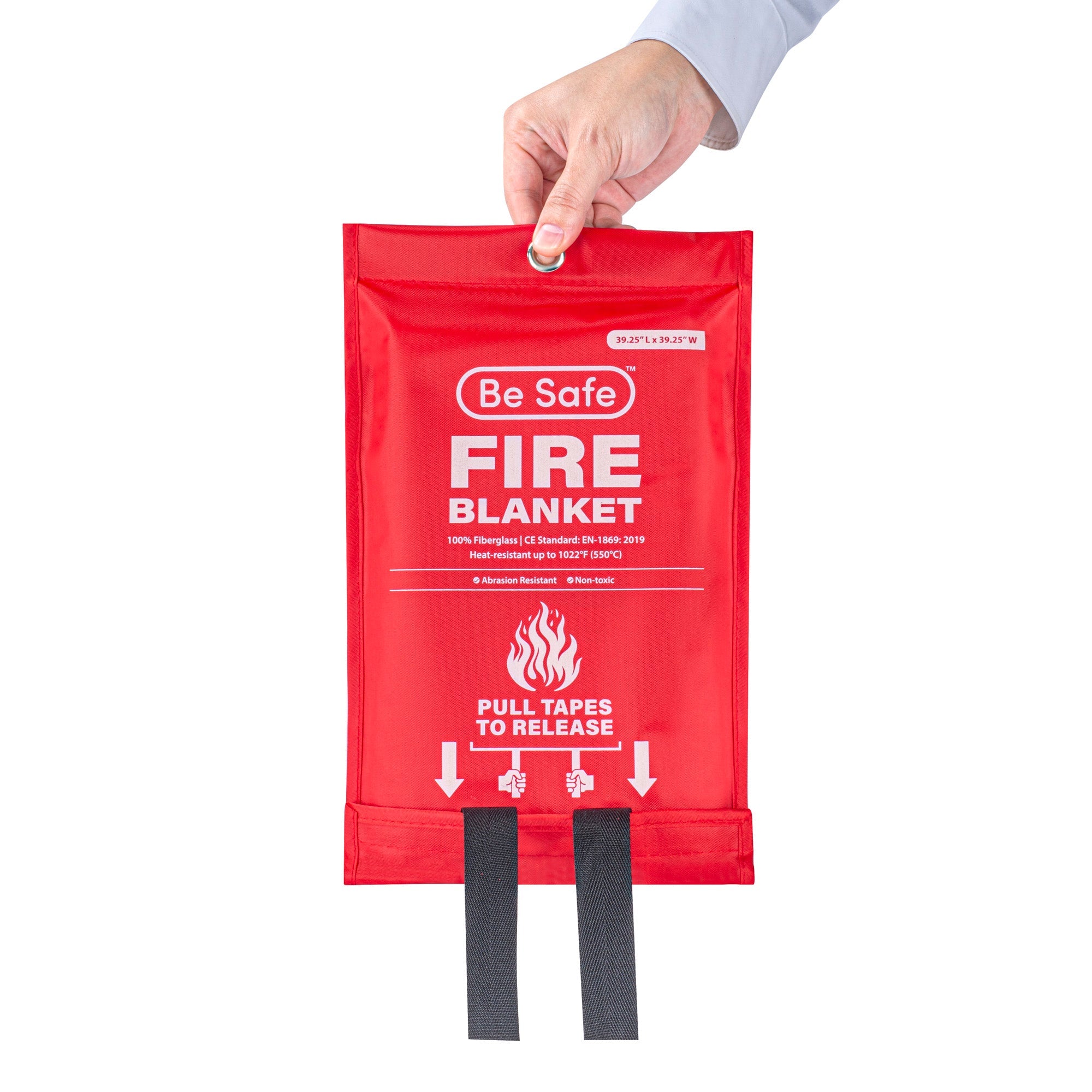 Be Safe Fiberglass Emergency Fire Blanket - 39 1/4" x 39 1/4" - 20 count box