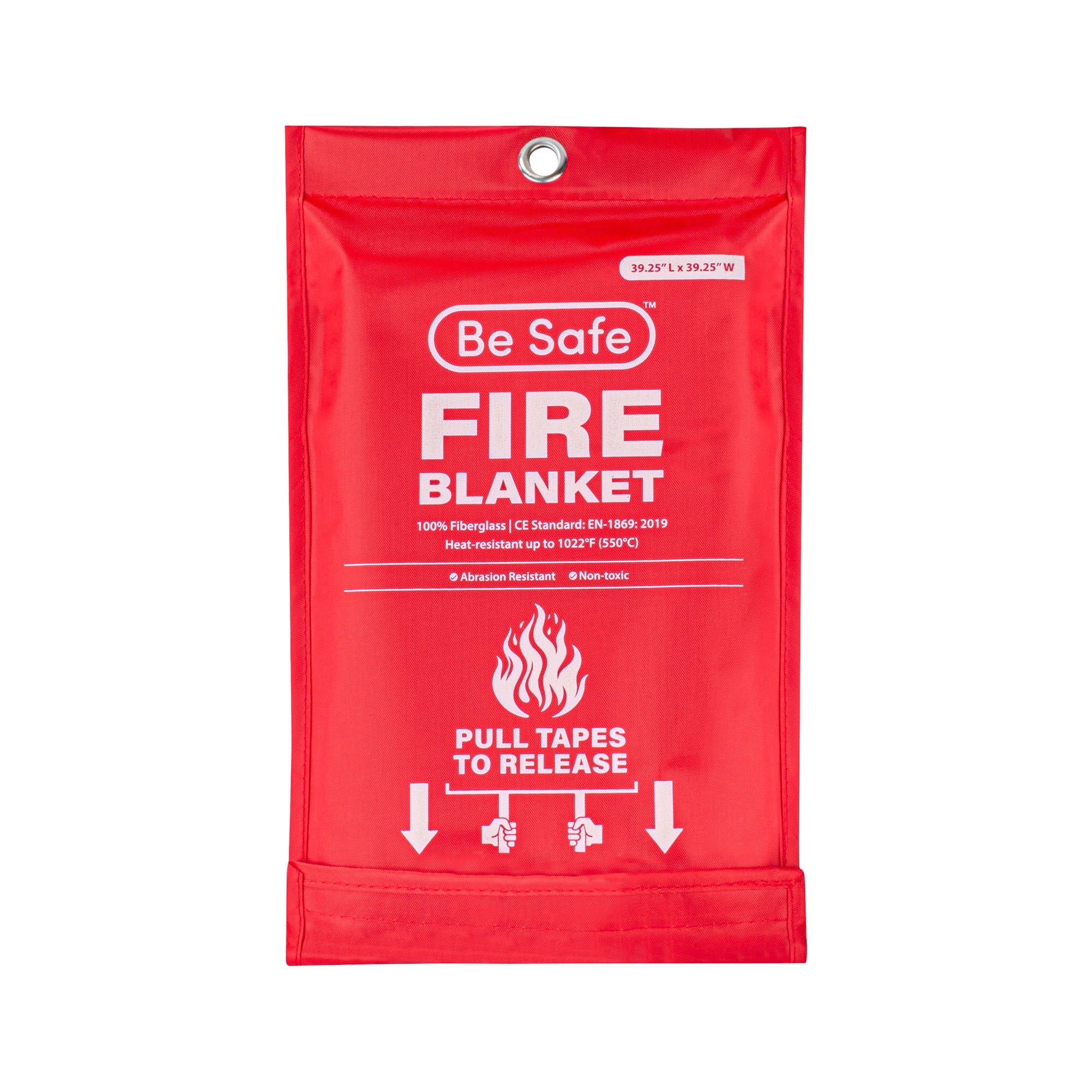 Be Safe Fiberglass Emergency Fire Blanket - 39 1/4" x 39 1/4" - 20 count box
