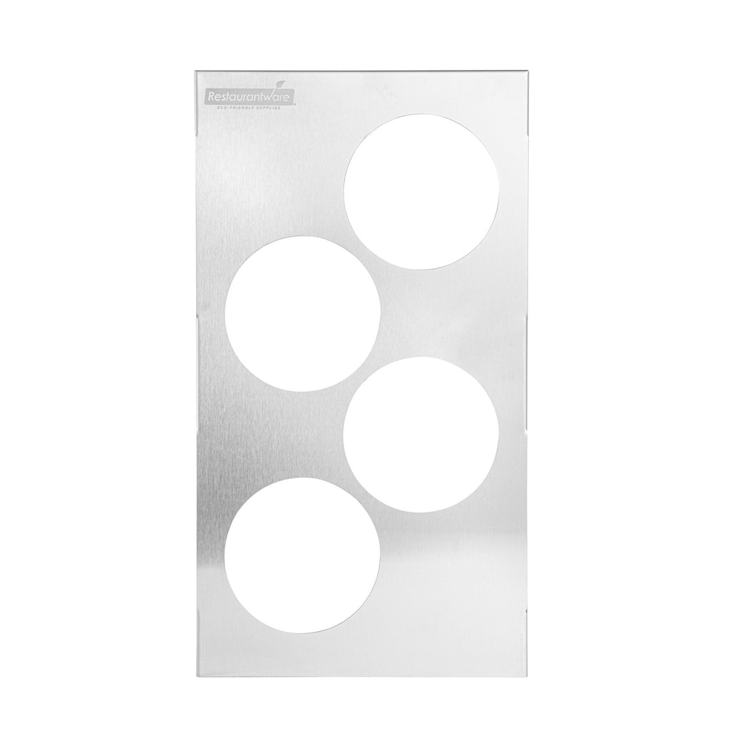 Met Lux Four Hole Stainless Steel Squeeze Bottle Holder Top - Fits 1/3 Size Pans - 12 3/4" x 7" - 1 count box