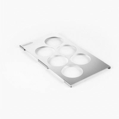 Met Lux Six Hole Stainless Steel Squeeze Bottle Holder Top - Fits 1/3 Size Pans - 12 3/4" x 7" - 1 count box