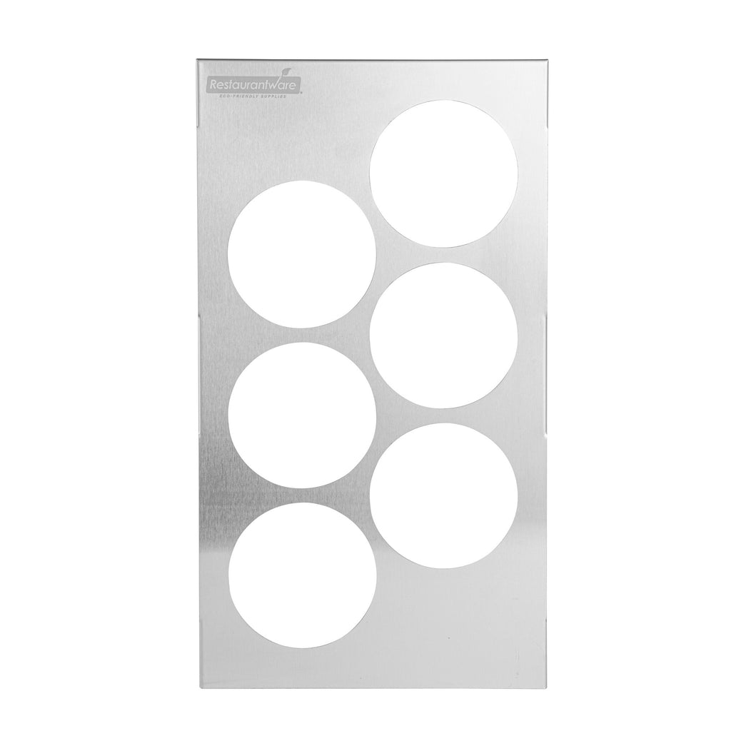 Met Lux Six Hole Stainless Steel Squeeze Bottle Holder Top - Fits 1/3 Size Pans - 12 3/4" x 7" - 1 count box