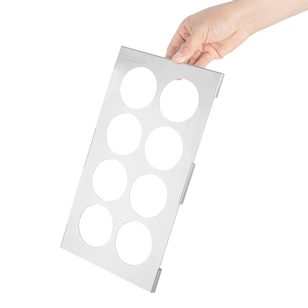 Met Lux Eight Hole Stainless Steel Squeeze Bottle Holder Top - Fits 1/3 Size Pans - 12 3/4" x 7" - 1 count box