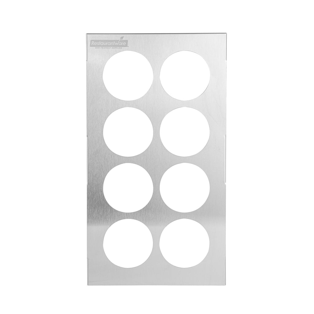 Met Lux Eight Hole Stainless Steel Squeeze Bottle Holder Top - Fits 1/3 Size Pans - 12 3/4" x 7" - 1 count box