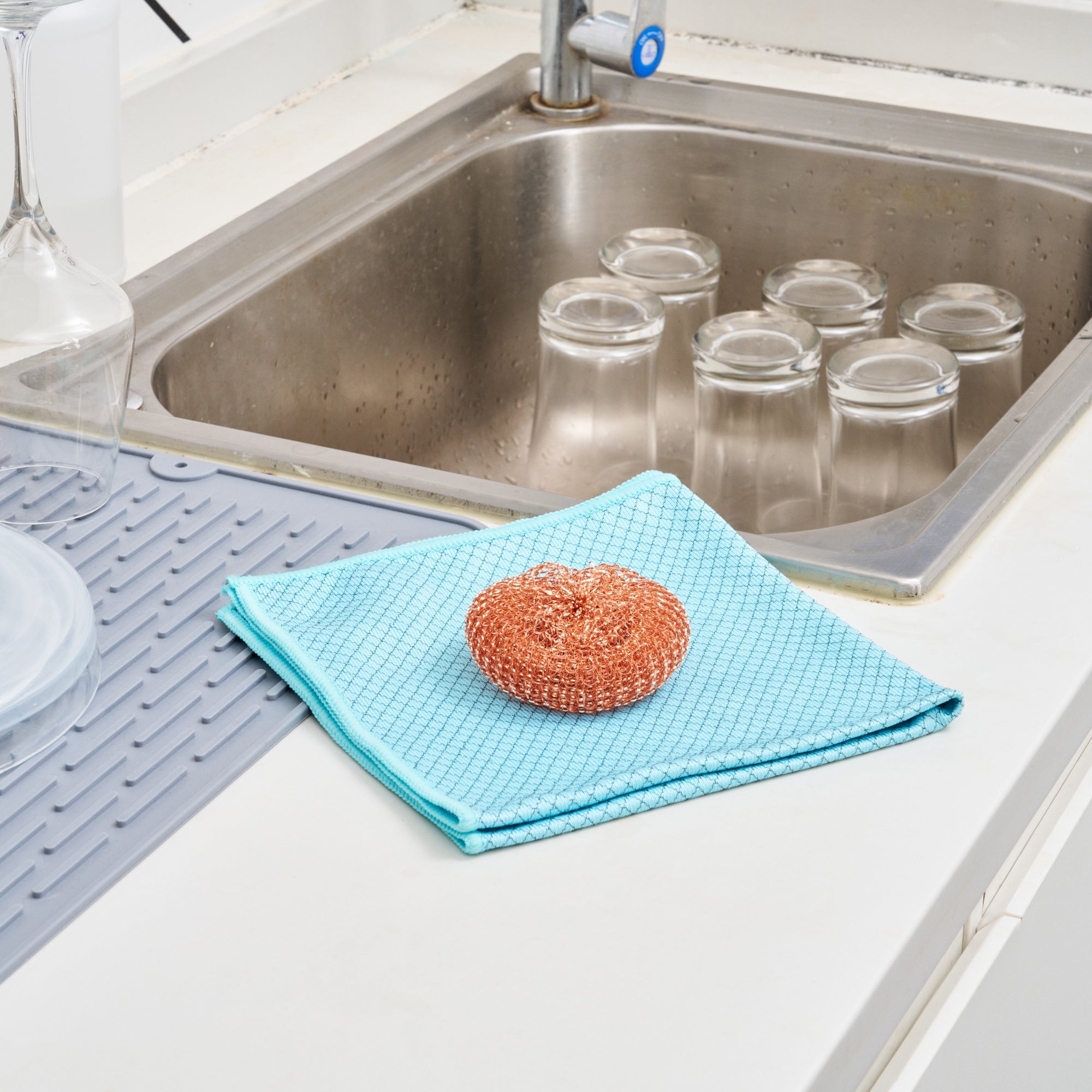 Clean Tek Professional Copper-Coated Steel Scrubber - 3 count box
