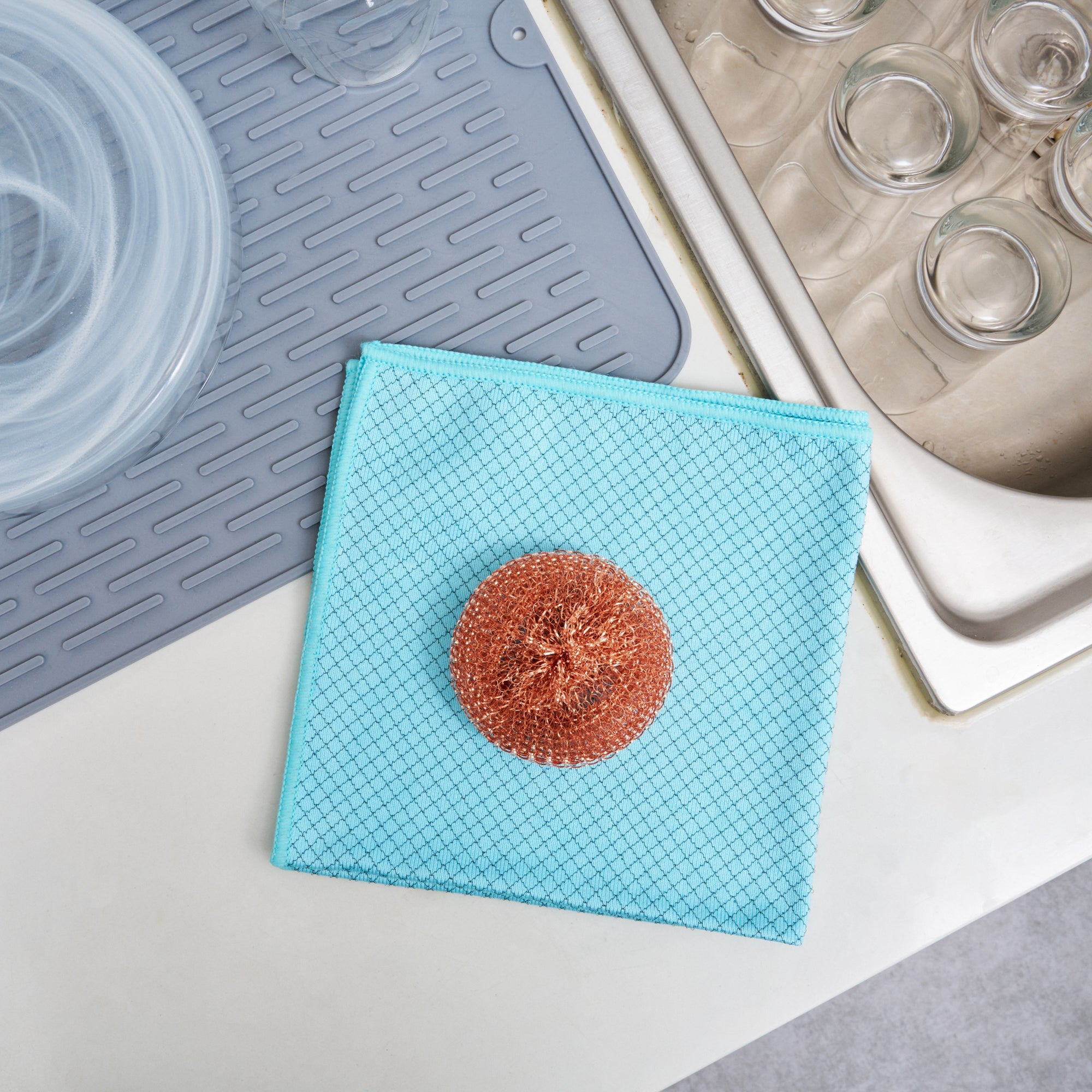 Clean Tek Professional Copper-Coated Steel Scrubber - 3 count box