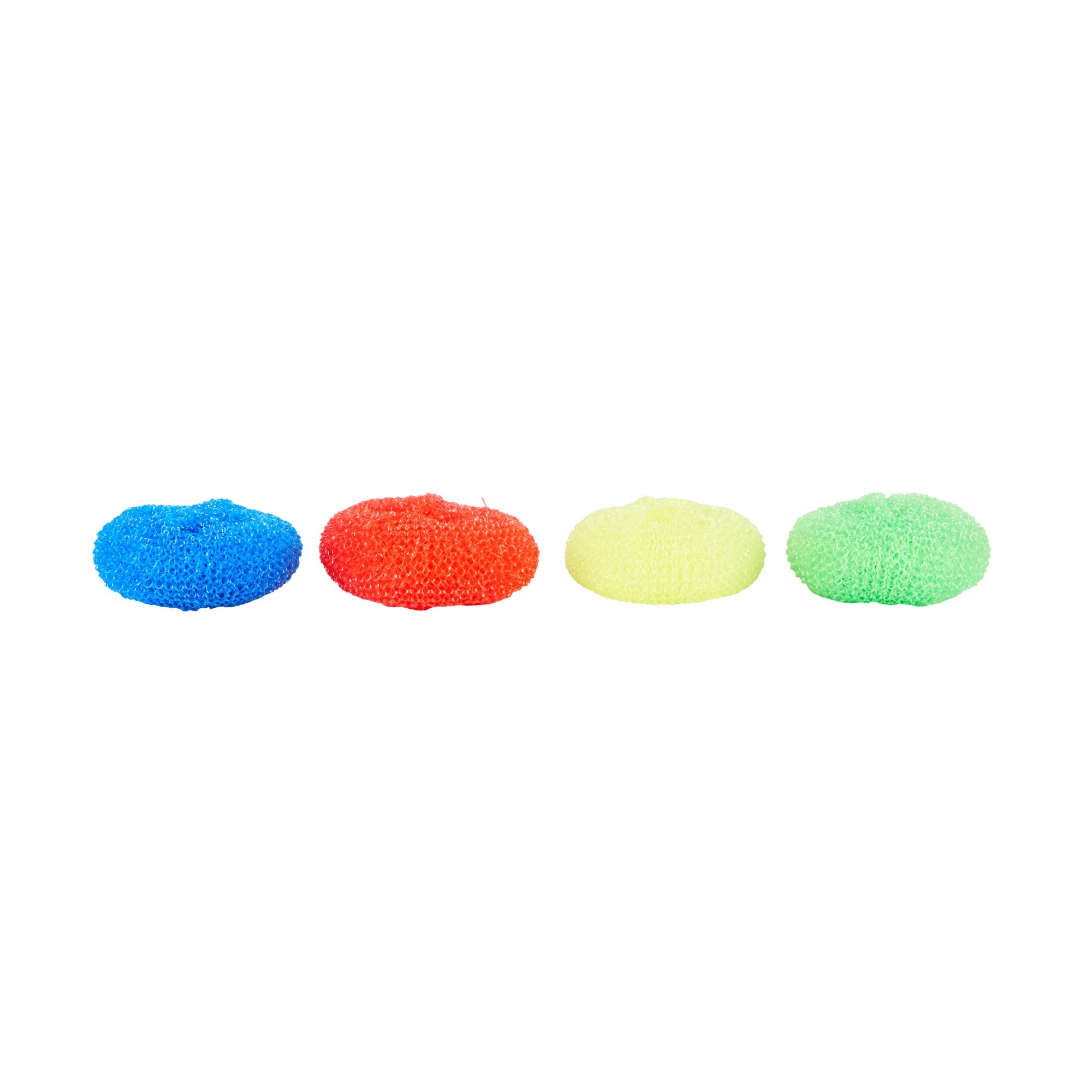 Clean Tek Professional Assorted Plastic Mesh Dish Scrubber - Non-Scratch - 4 count box