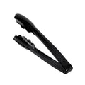Cater Tek Black Heavy-Duty Disposable Plastic Tongs - Scalloped - 7 1/2" - 10 count box