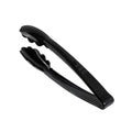 Cater Tek Black Heavy-Duty Disposable Plastic Tongs - Scalloped - 9" - 100 count box