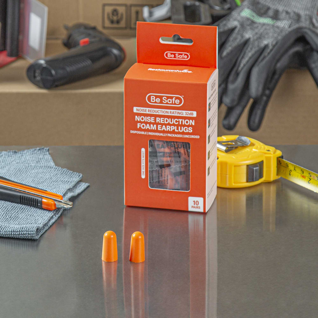 Be Safe Orange Uncorded Foam Earplugs - 10 pairs