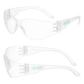 Be Safe Safety Glasses - Anti-Fog, Clear Frame with Clear Lens - 1 count box