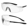 Be Safe Safety Glasses - Anti-Fog, Black with Clear Lens - 10 count box