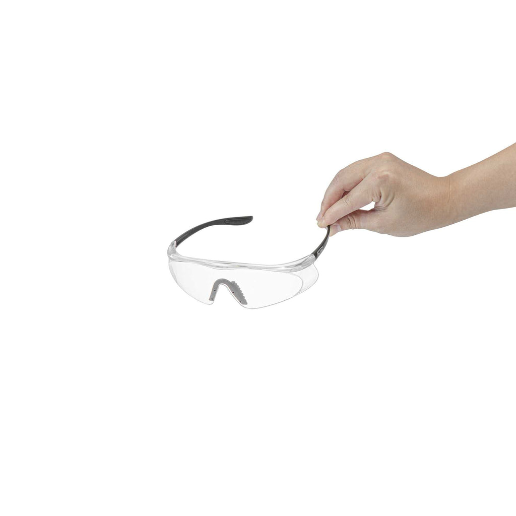 Be Safe Safety Glasses - Anti-Fog, Black with Clear Lens - 10 count box