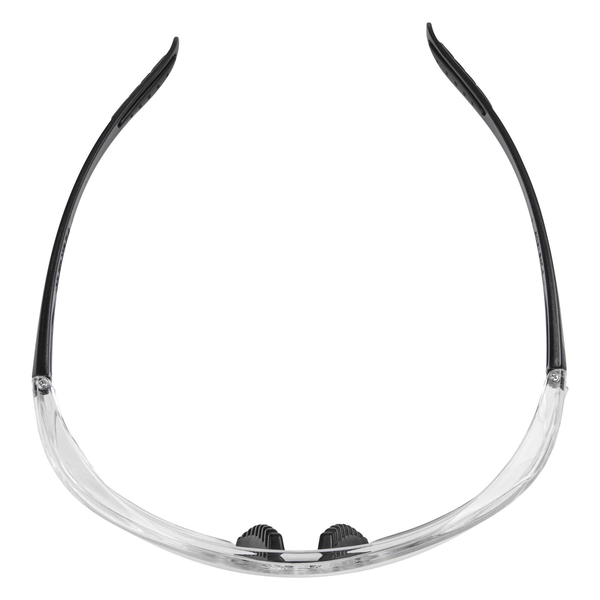 Be Safe Safety Glasses - Anti-Fog, Black with Clear Lens - 10 count box