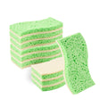 Clean Tek Professional Green Cellulose Sponge / White Light-Duty Scouring Pad Combo - 6" x 3 1/2" x 3/4" - 60 count box