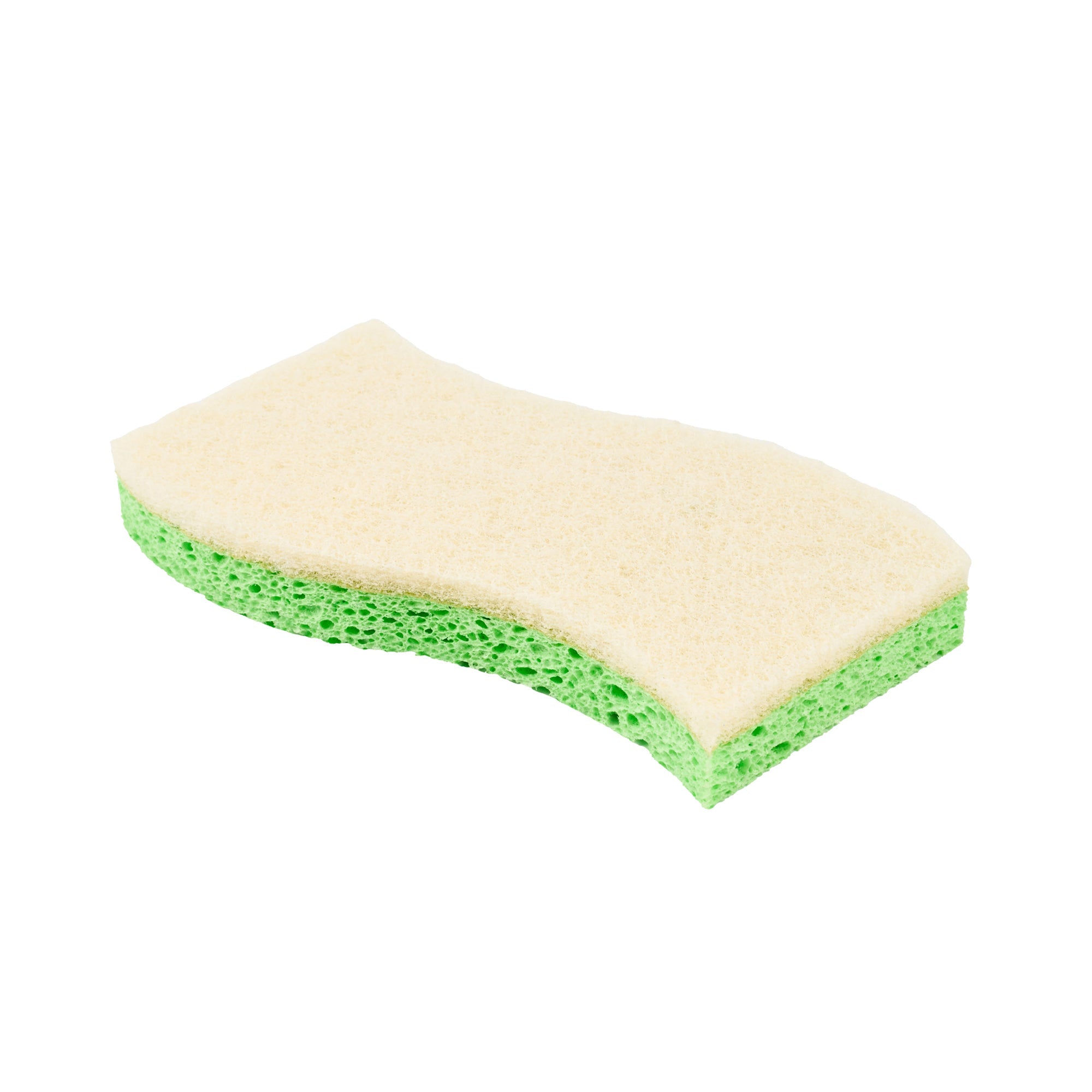 Clean Tek Professional Green Cellulose Sponge / White Light-Duty Scouring Pad Combo - 6" x 3 1/2" x 3/4" - 60 count box