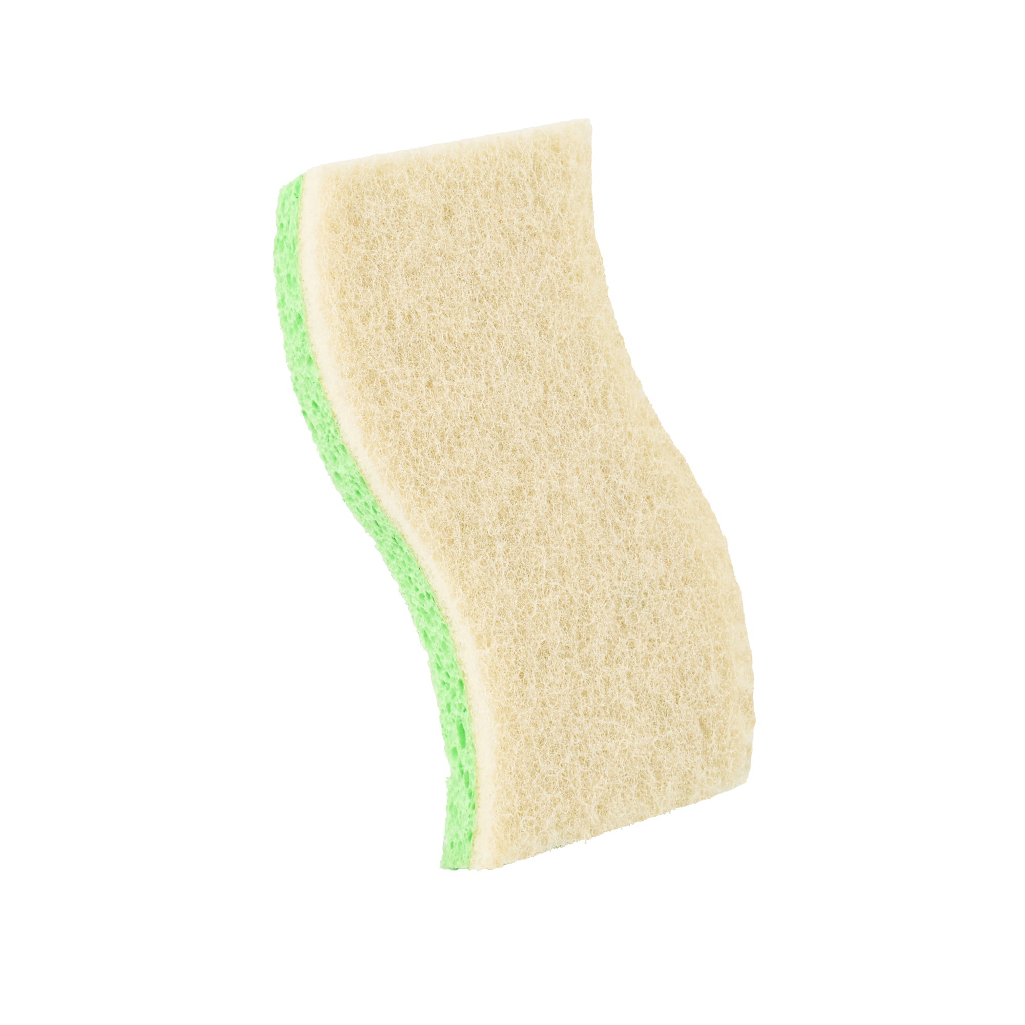 Clean Tek Professional Green Cellulose Sponge / White Light-Duty Scouring Pad Combo - 6" x 3 1/2" x 3/4" - 60 count box