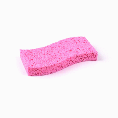 Clean Tek Professional Pink Cellulose Sponge - 6" x 3 1/2" x 3/4" - 3 count box