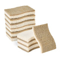 Clean Tek Professional White Cellulose Sponge / Coconut Heavy-Duty Scrubber Combo - Biodegradable - 4 1/2" x 2 3/4" x 3/4" - 24 count box
