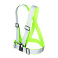 Be Safe Lime High Visibility Safety Suspenders - 1.57" Wide Reflective Tape, One Size Fits Most - 20 count box