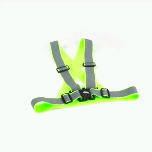 Be Safe Lime High Visibility Safety Suspenders - 1.57" Wide Reflective Tape, One Size Fits Most - 20 count box