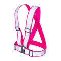 Be Safe Pink High Visibility Safety Suspenders - 1.57" Wide Reflective Tape, One Size Fits Most - 1 count box