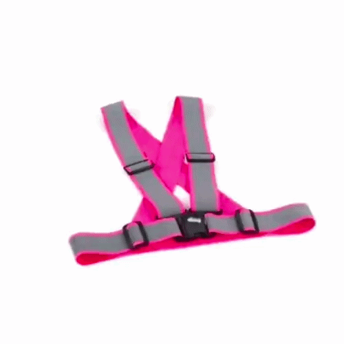 Be Safe Pink High Visibility Safety Suspenders - 1.57" Wide Reflective Tape, One Size Fits Most - 1 count box