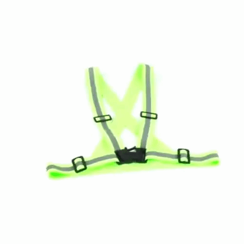 Be Safe Lime High Visibility Safety Suspenders - 0.59" Wide Reflective Tape, One Size Fits Most - 1 count box