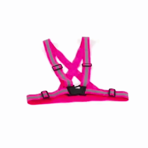 Be Safe Pink High Visibility Safety Suspenders - 0.59" Wide Reflective Tape, One Size Fits Most - 20 count box