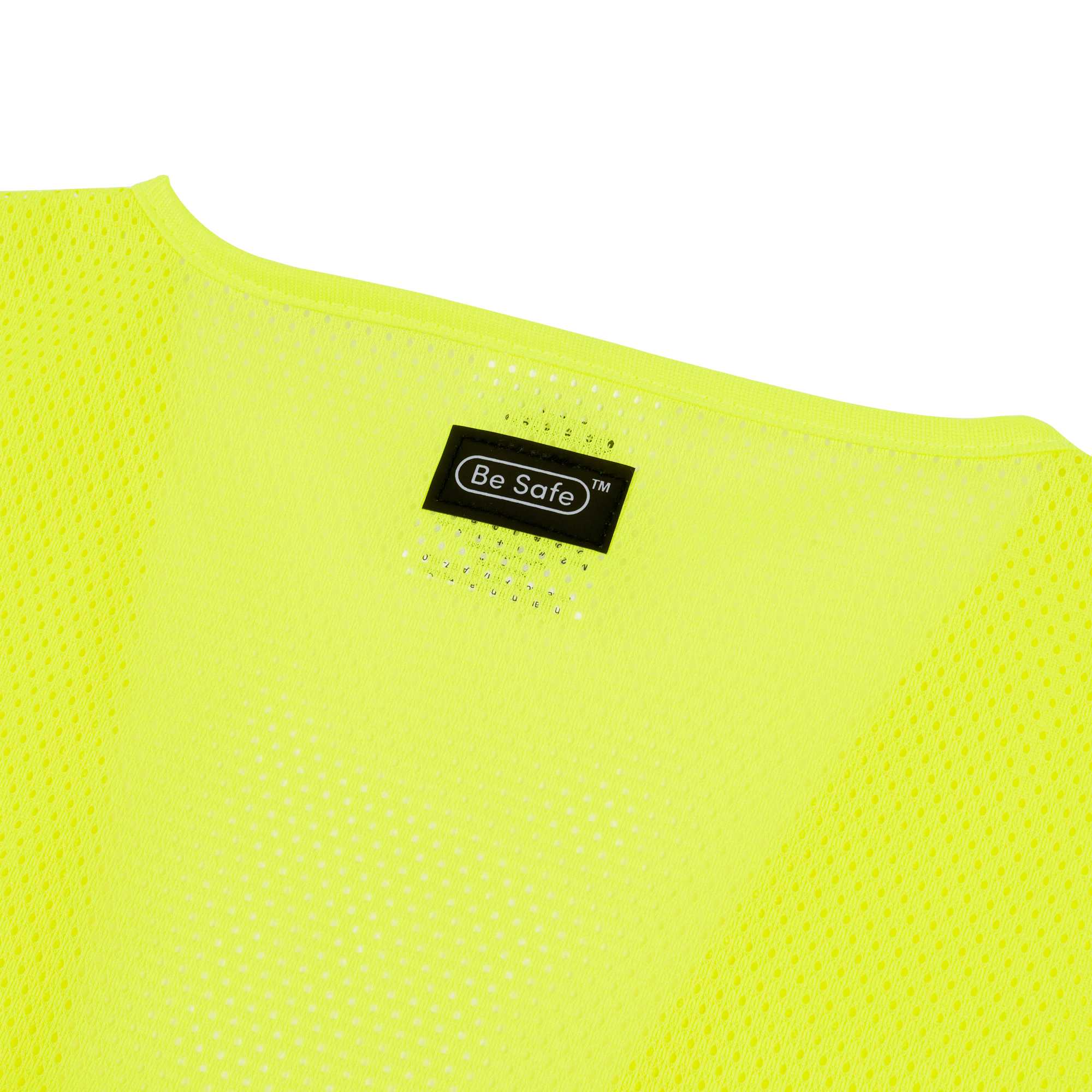 Be Safe Type R Class 2 Lime L/XL High Visibility Mesh Safety Vest - Hook/Loop Closure, Reflective Tape - 20 count box
